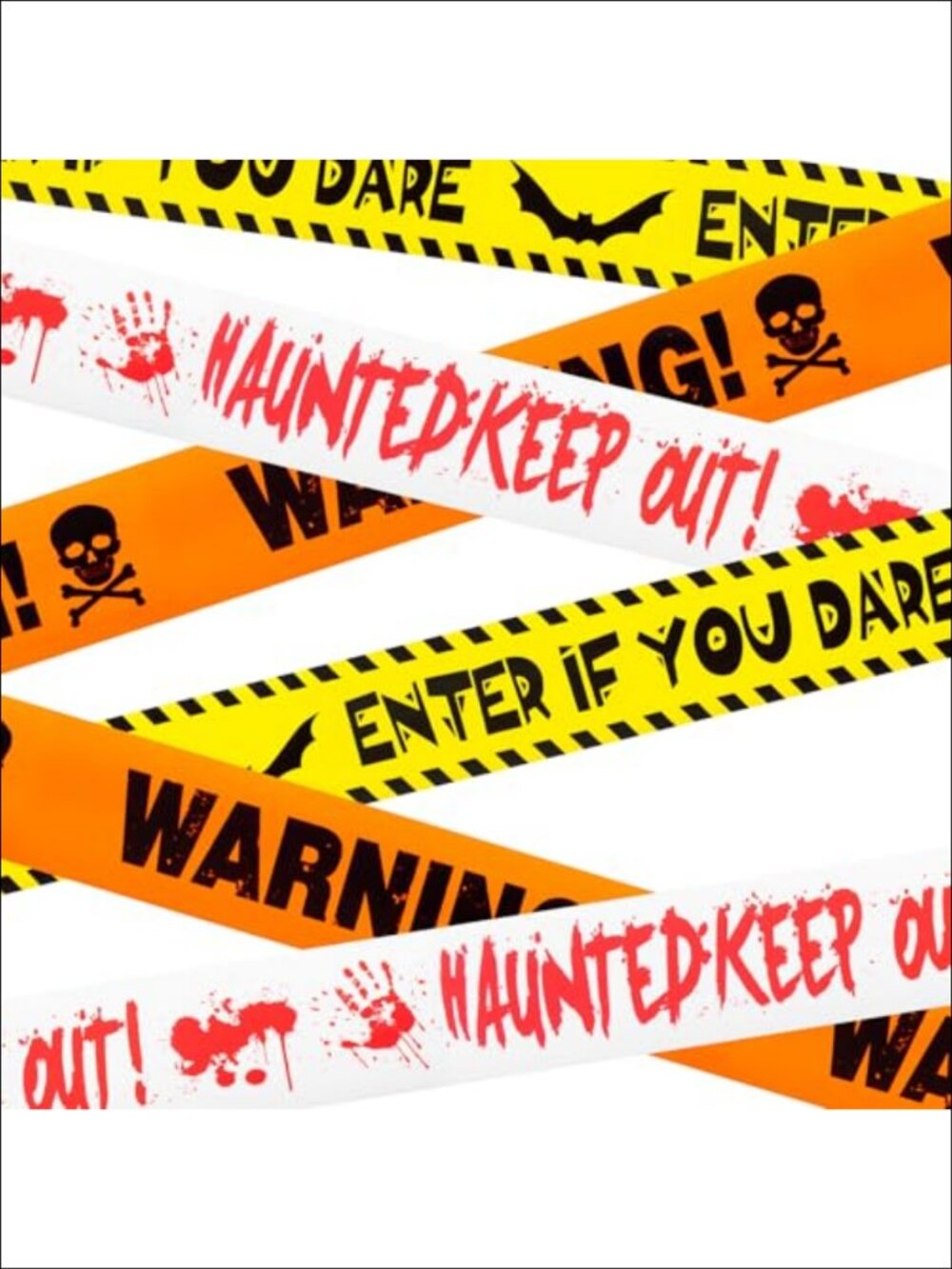 Halloween Caution Tape 3in x 90ft 3Pcs Spooky Decor